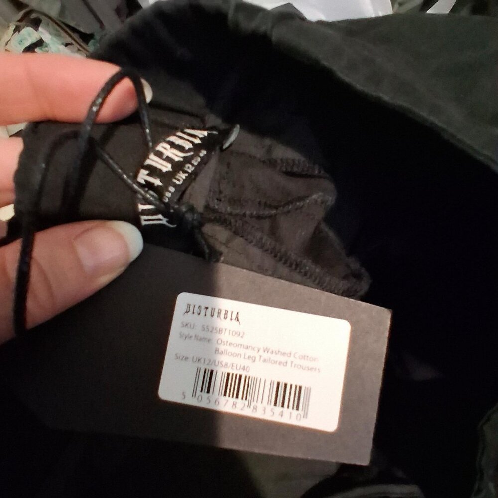 Disturbia Black High-Waist Tapered Pants - Picture 3 of 6
